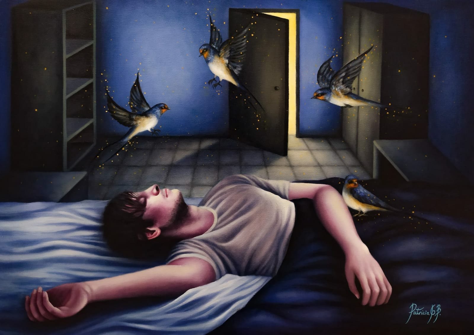 The blue room