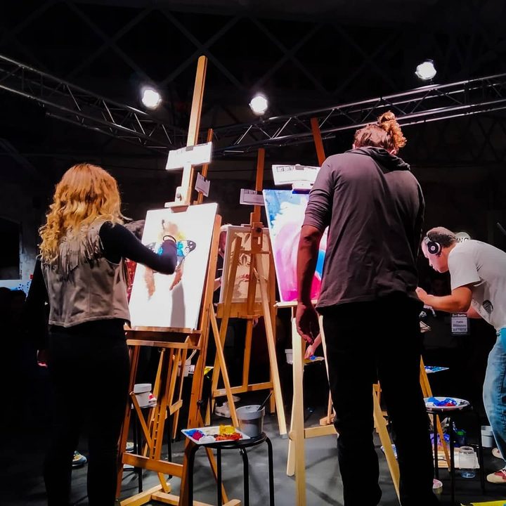 Painting live at Art Battle Barcelona