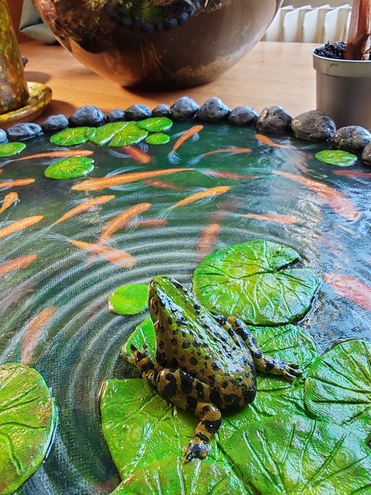 Pond (detail of the frog)