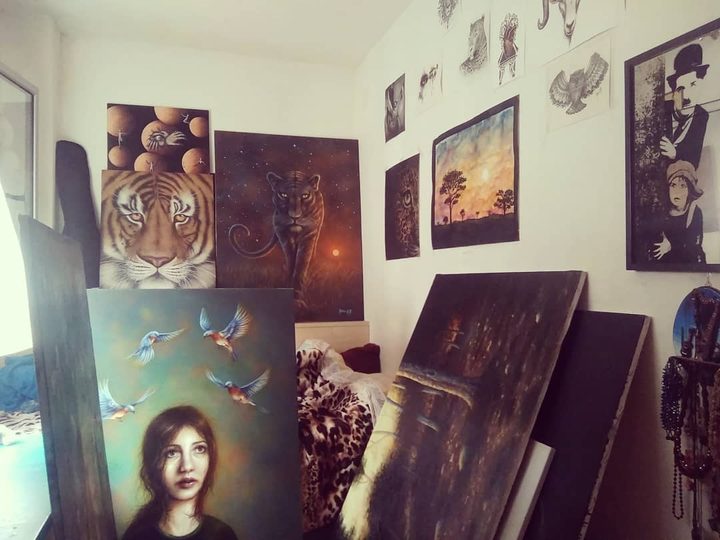 The studio in Barcelona