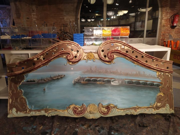Lake with jetty, in progress