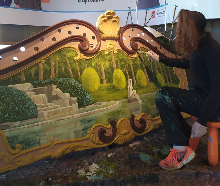 Decorative painting on the panel