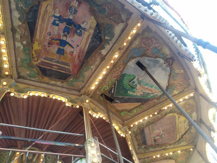 Ceiling panels before restoration