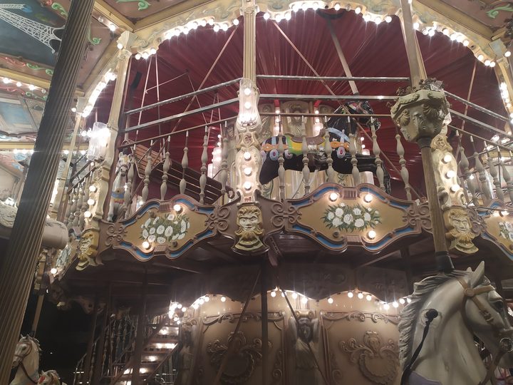 Restored ceiling, lit up