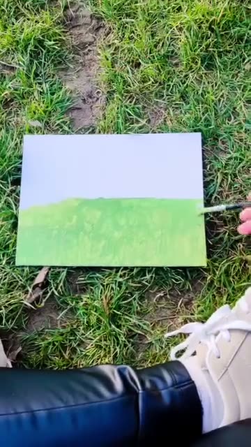 A painting in several stages